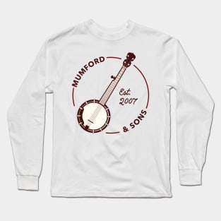 Mumford and Sons Banjo (Faded/Red) Long Sleeve T-Shirt